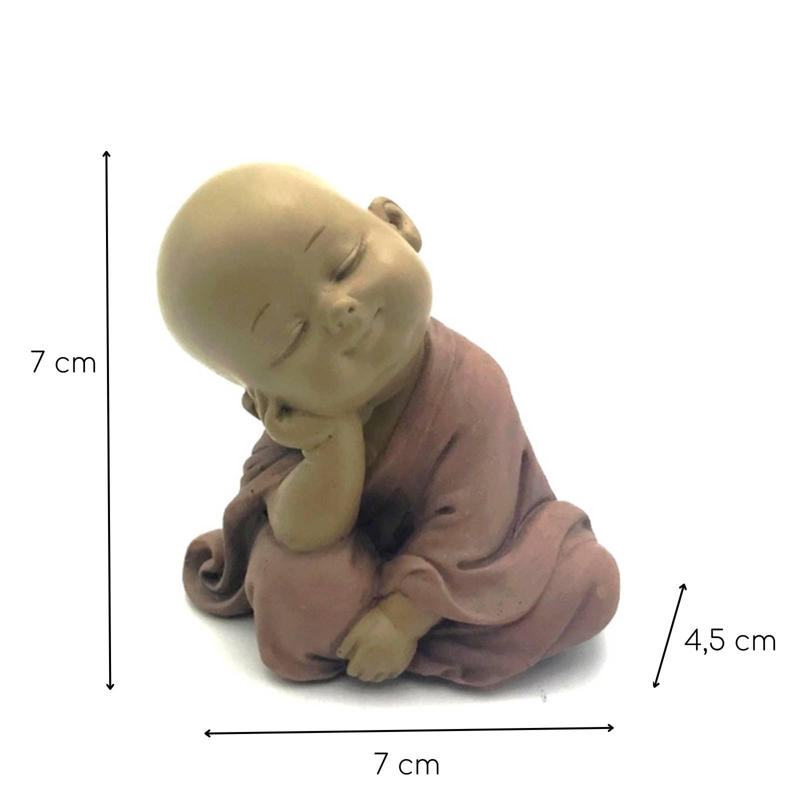 Zen'Arôme – Engroshandel Pyntefigur – Baby Buddha-statuette SB5 med afslappende atmosfære og heldsamulet3