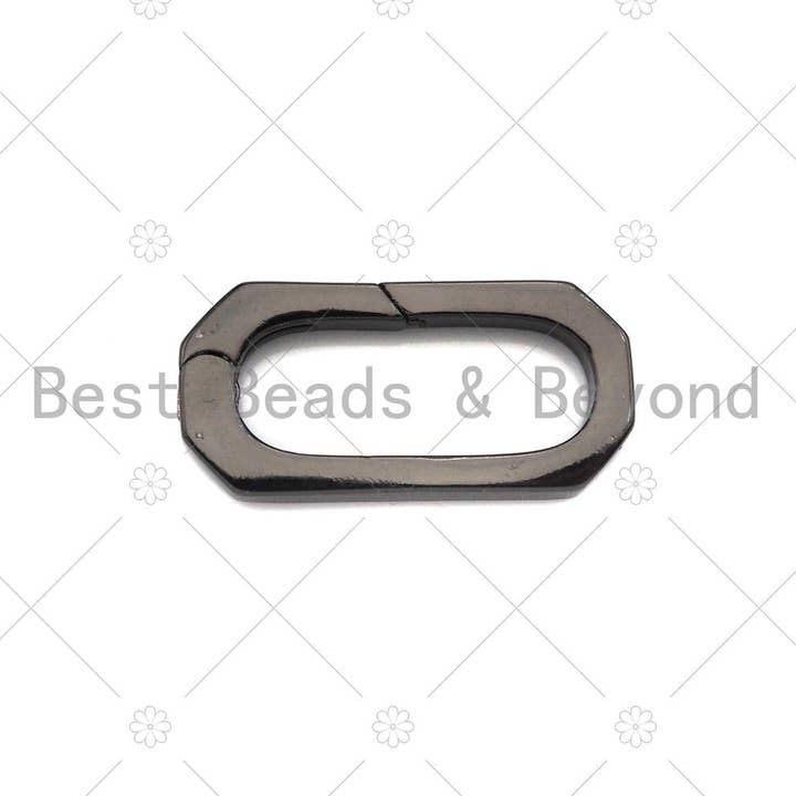 BestBeads&Beyond - Wholesale Clasp - 12x25/8x17mm Spring Gate, Gold/Silver/Gunmental Oval Clasp, Snap Clip Trigger Clasp, Spring Buckle for Chain Purse Key Jewelery, Sku#H3211