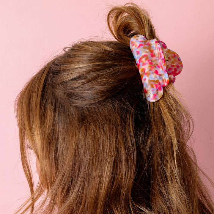 Taylor Elliott Designs - Wholesale Hair Clip - Kids - Claw Hair Clip - Large - Colorful Scallop1