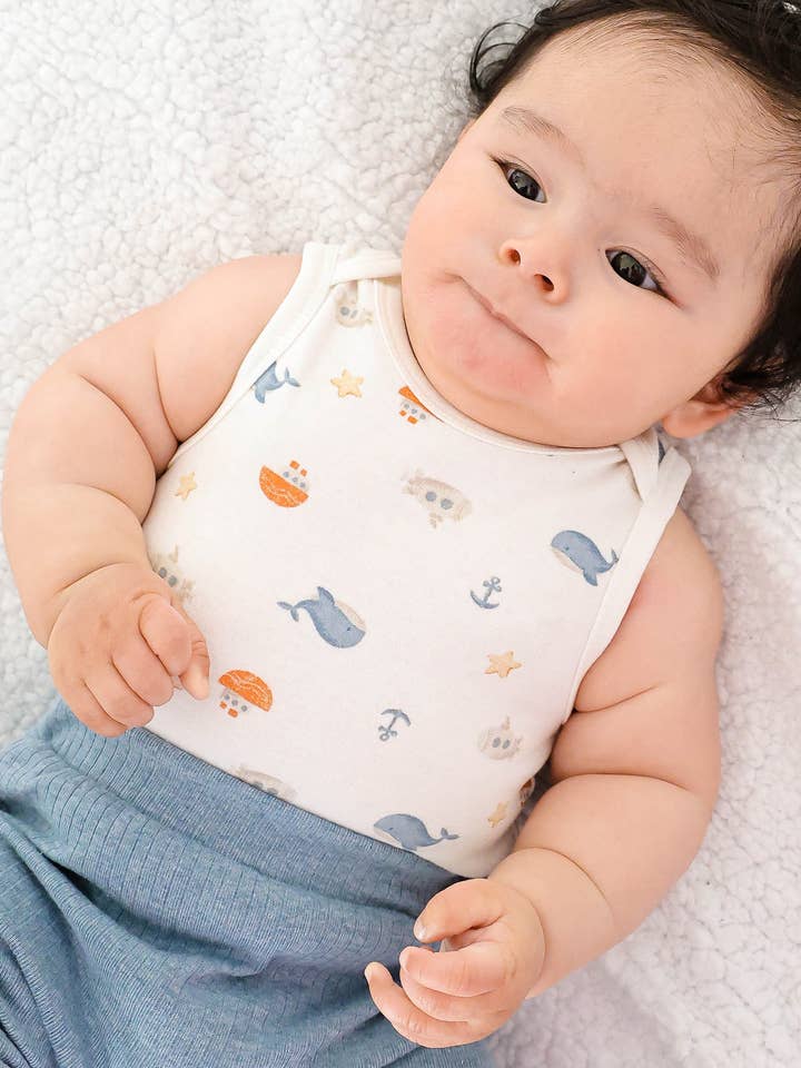 Lūmmi in Colour Babywear - Wholesale Bodysuit (non-footed) – Baby - Singlet - Sea2