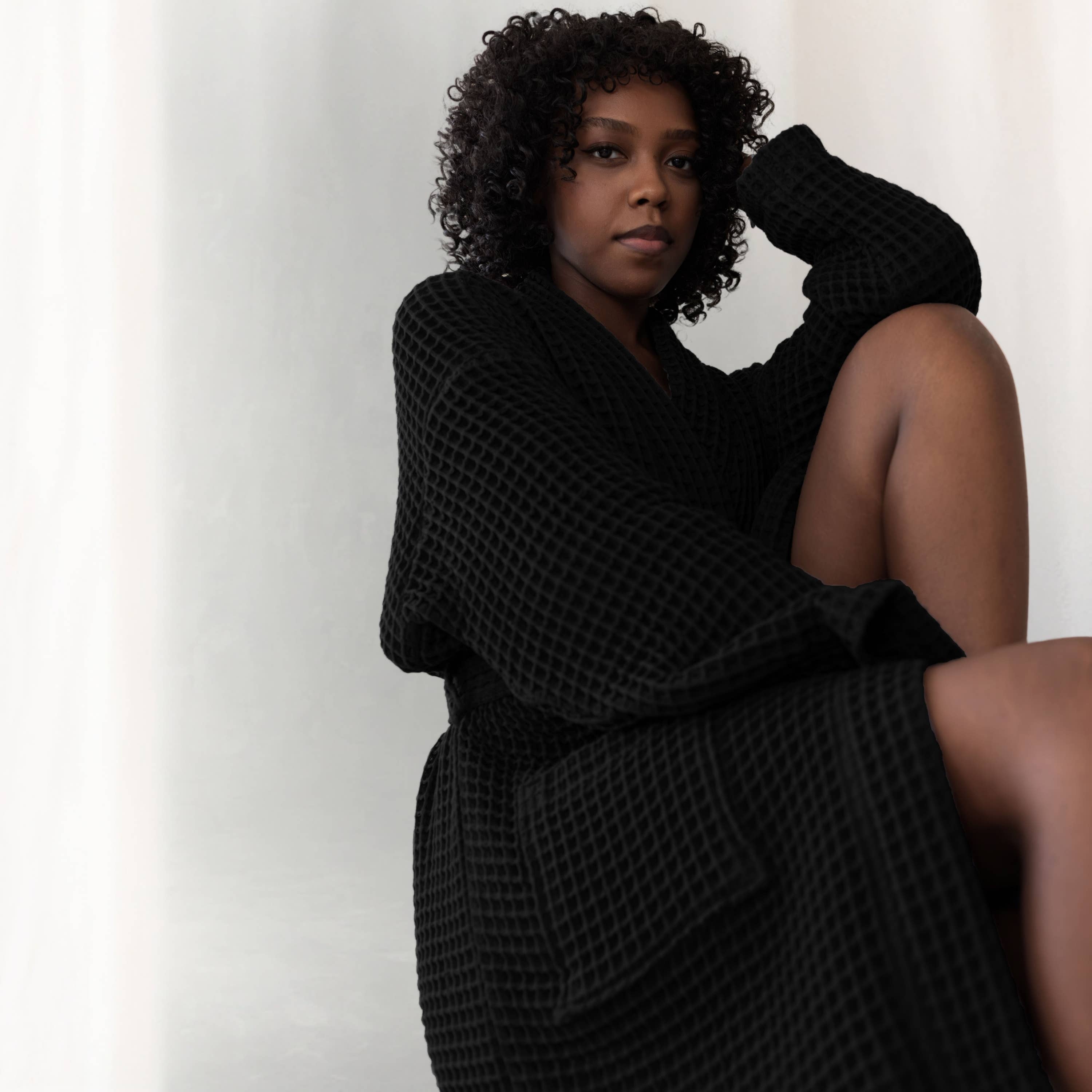 Vivamaison - Wholesale Robe - Unisex - Luxurious Waffle Kimono Bathrobe, 100% Cotton, Unisex Style58