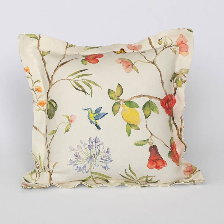 De La Vina Pillow Cover - Ivory Linen for wholesale by Sarah Drake Design