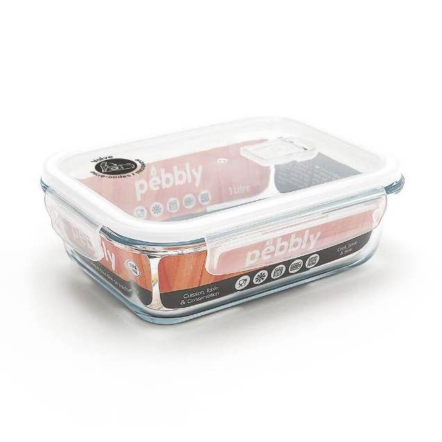 Rektangulær Glasopbevaringsboks for engroshandel hos Pebbly France