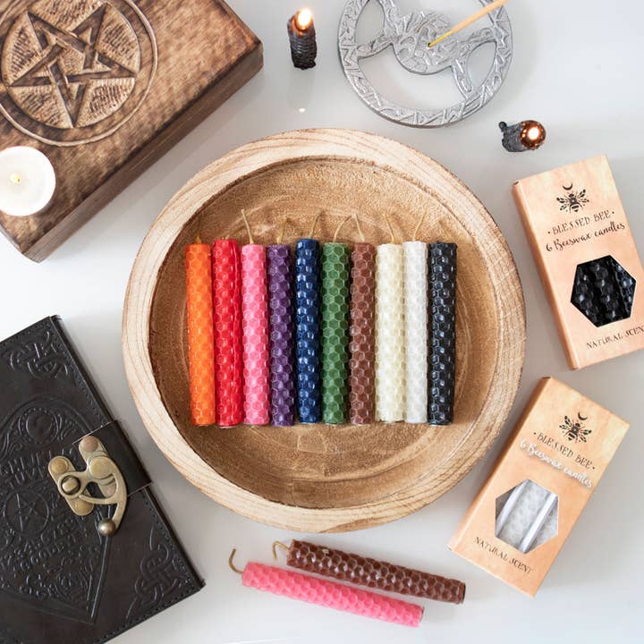 Something Different Wholesale - Wholesale Tapered candle/candlestick - Set of 6 Brown Magic Spell Candles5