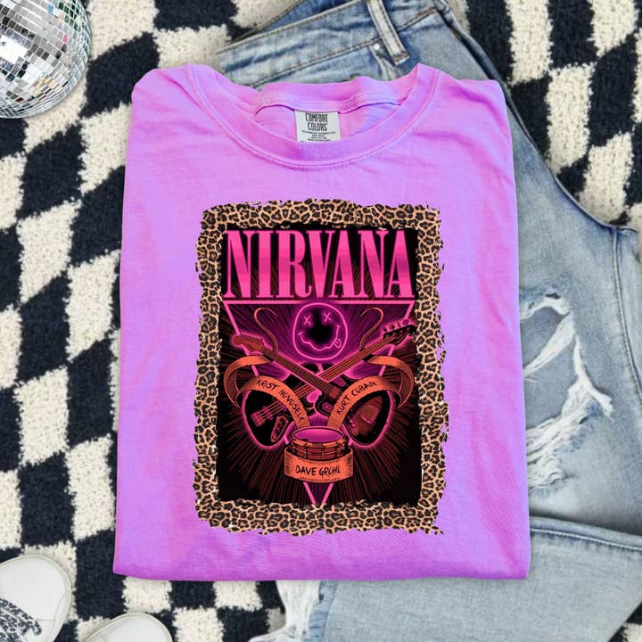 ⚡ Neon Leopard Nirvana Tee – Bold and Retro Vibes for wholesale by Christy Grace Wholesale