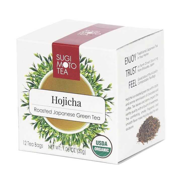 Organic Hojicha (Roasted Japaese Green Tea) Tea Bags for wholesale by Sugimoto Tea Company