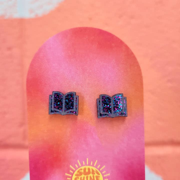 Sunshine Studio - Wholesale Stud/Post Earrings - Open Book Tiny Stud Earrings19