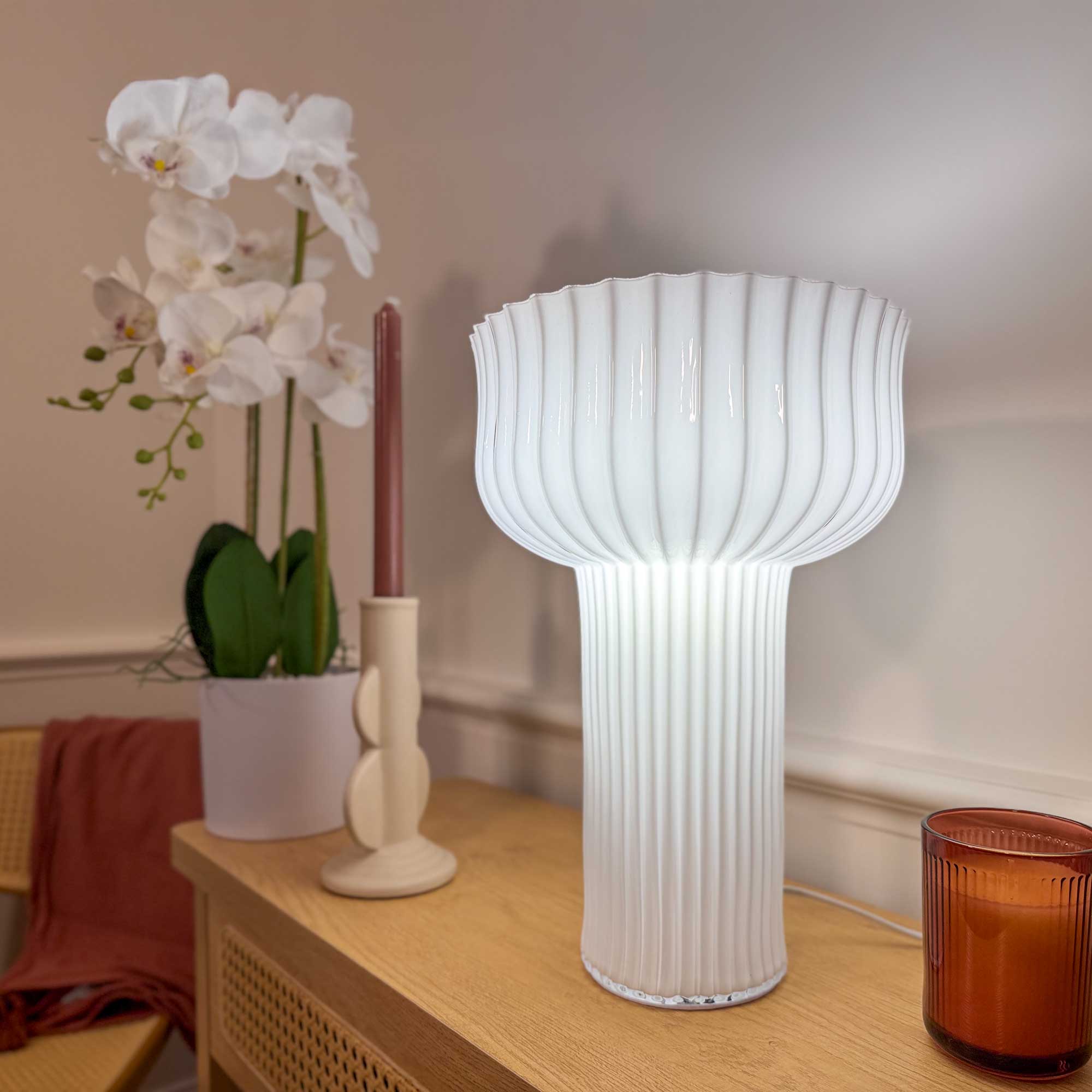 C-Création - Vente Lampes sur pied - NOUVEAU COLORIS ! Lampe à poser en verre Némone11