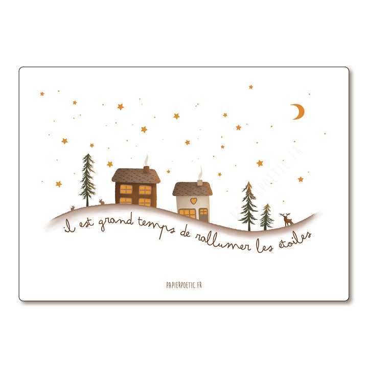 Papier Poetic - Wholesale Postcard - Postcard / Card "Winter Landscape Line"