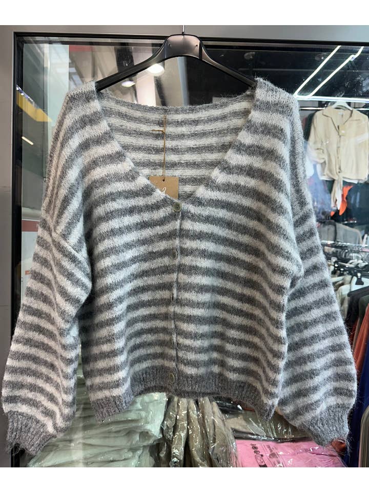 LÉA & LUC - Wholesale Cardigan - Women's - Striped cardigan REF. 5106225