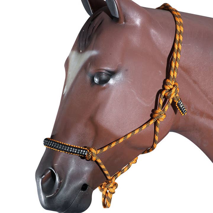 HILASON – Großhandel Reitausrüstung – Western Horse Sattelhalter aus geflochtenem Polyseil mit Kristallakzenten