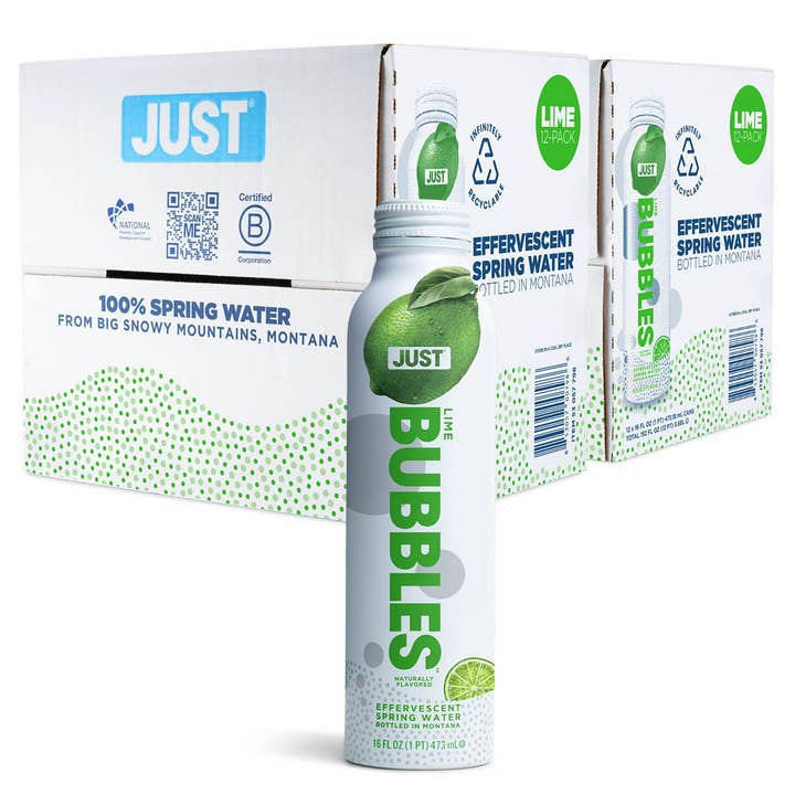 JUST Goods - Vente Eau gazeuse - Bulles de citron vert - 16 fl oz | Paquet de 241
