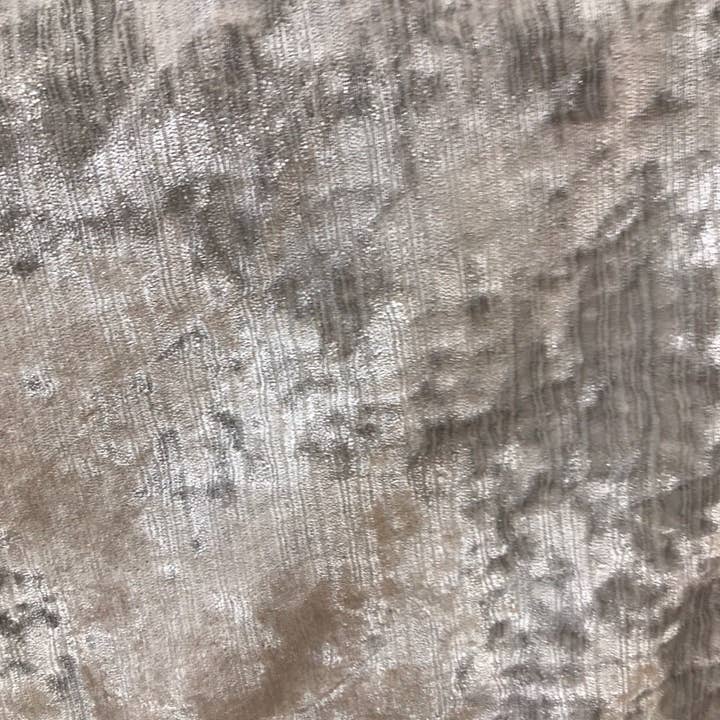 Fancy Styles Fabric - Wholesale Fabric - SWATCH- Designer Italian Crushed Velvet Chenille Upholstery Fabric - Silver Gray5
