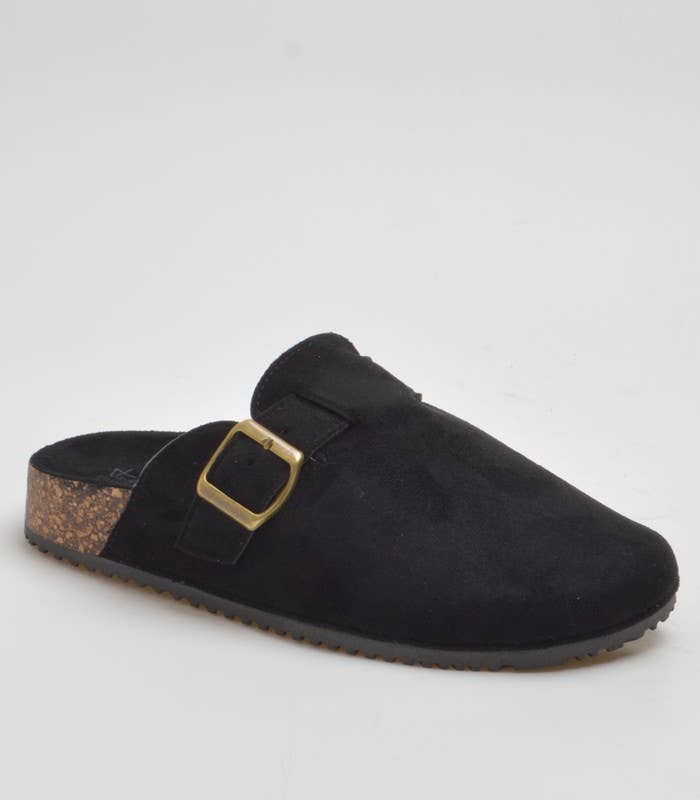 SWEET MAGIC SHOES & BAGS - Wholesale Slippers - Women's - SUEDE CLOGS WITH RUBBER SOLE1