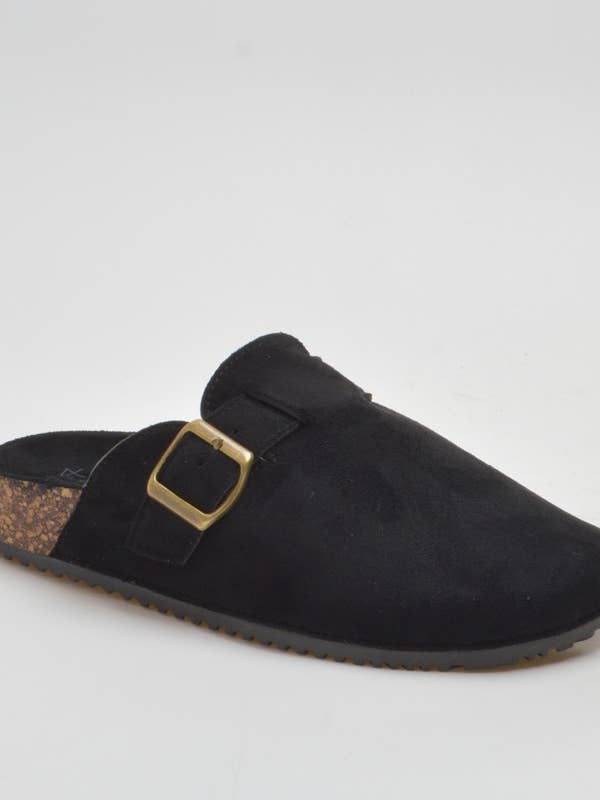 SWEET MAGIC SHOES & BAGS - Wholesale Slippers - Women's - SUEDE CLOGS WITH RUBBER SOLE1