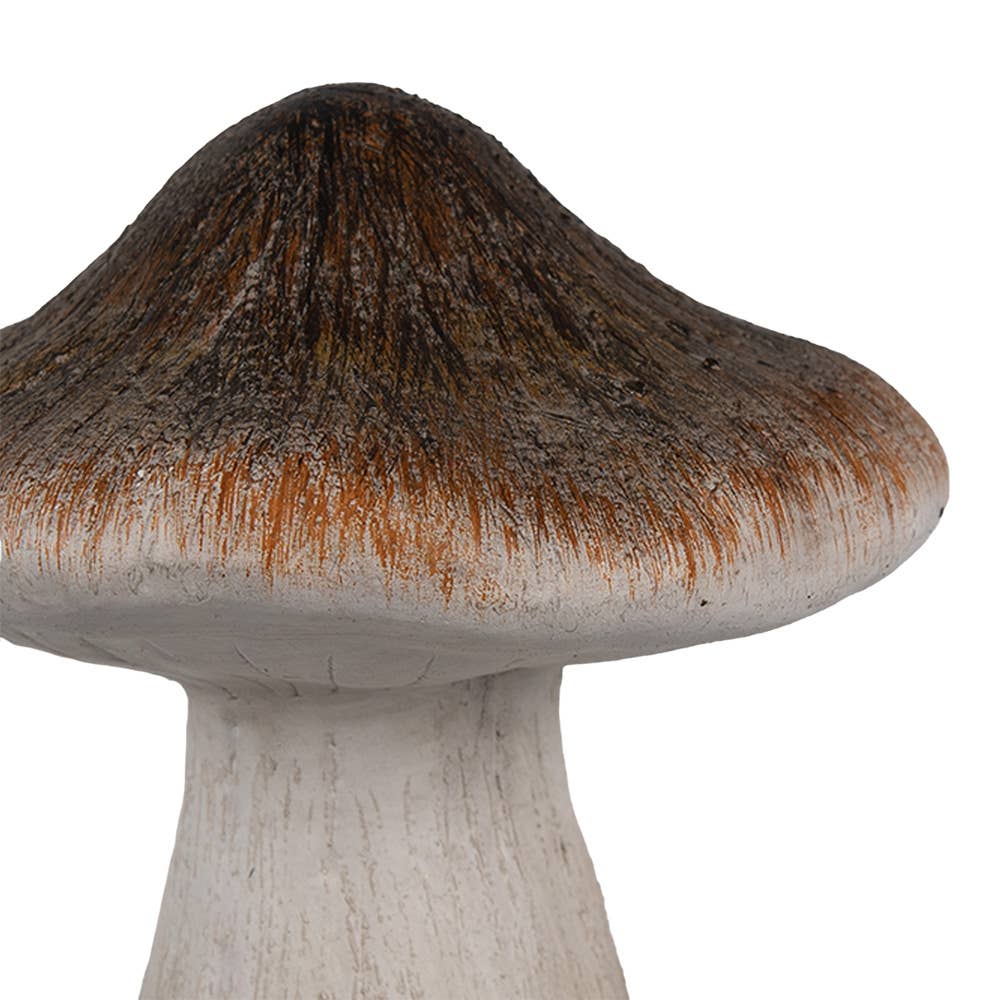 Clayre & Eef – wholesale Decorative tabletop object – 6CE1765 Decoration Mushroom Ø 11x12 cm Brown White Ceramic1