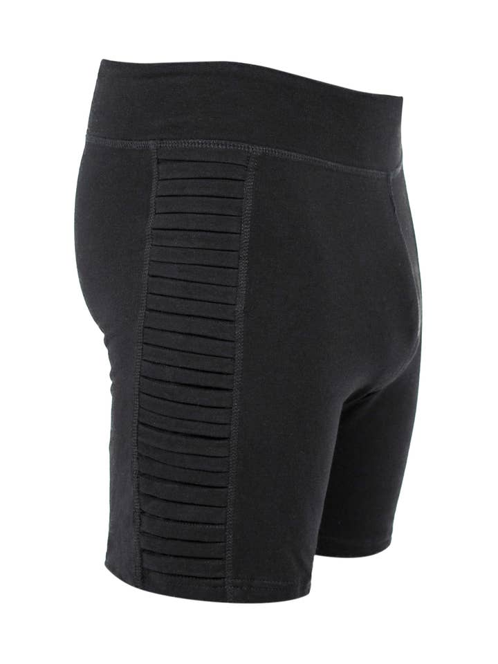 geribbelde yogashorts - biologisch katoen voor wholesale door Jan Hilmer + Sparrow