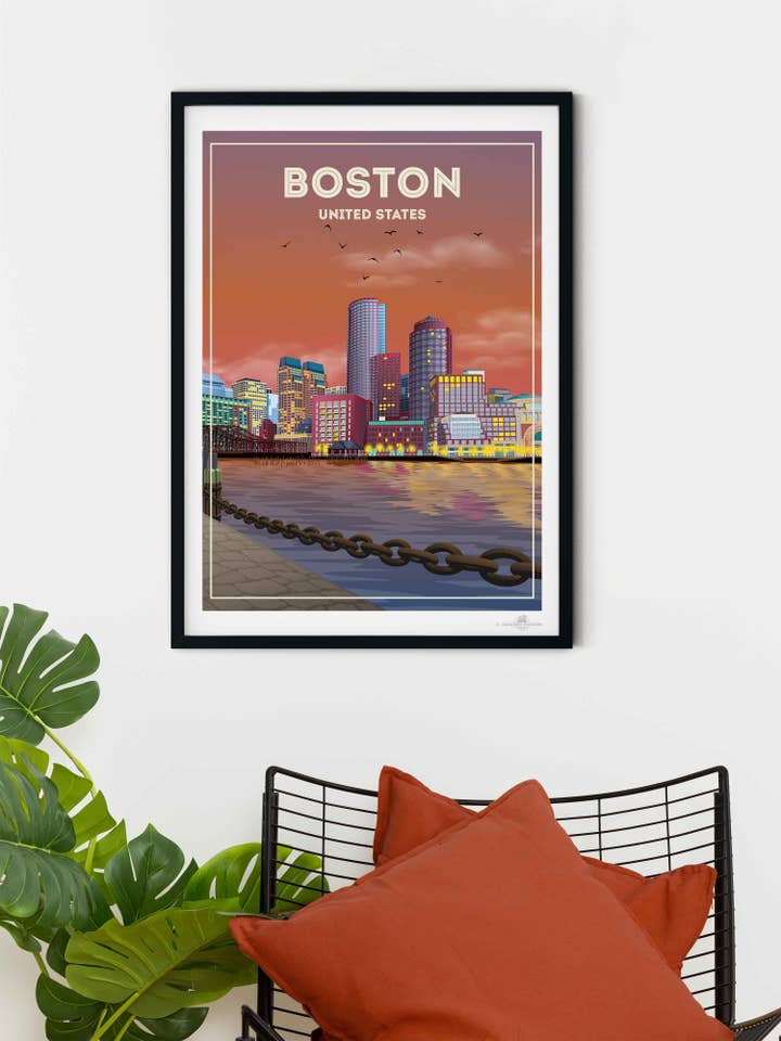 Boston United States Poster Print for wholesale by Paradise Posters