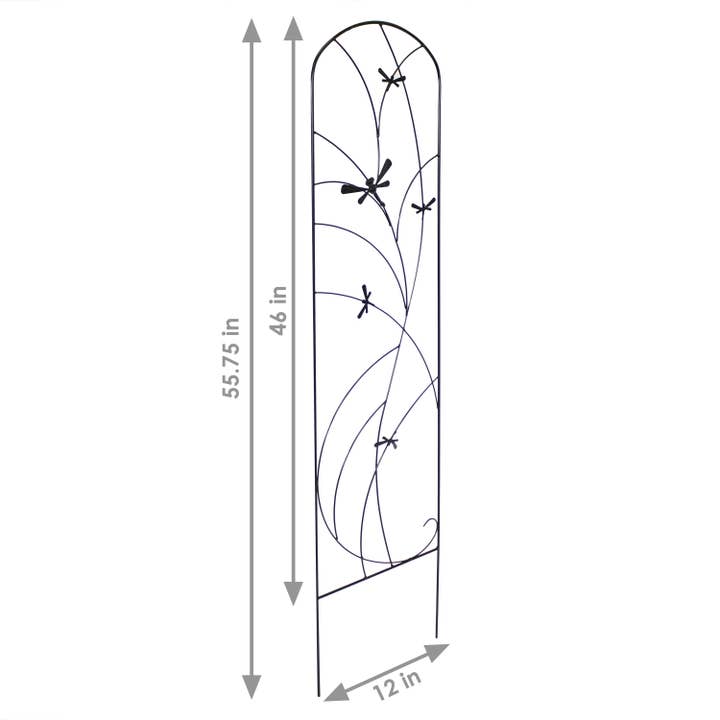 Sunnydaze Decor - Wholesale Trellis - Sunnydaze Dragonfly Garden Trellis - 55.75" H - Black - 2pk