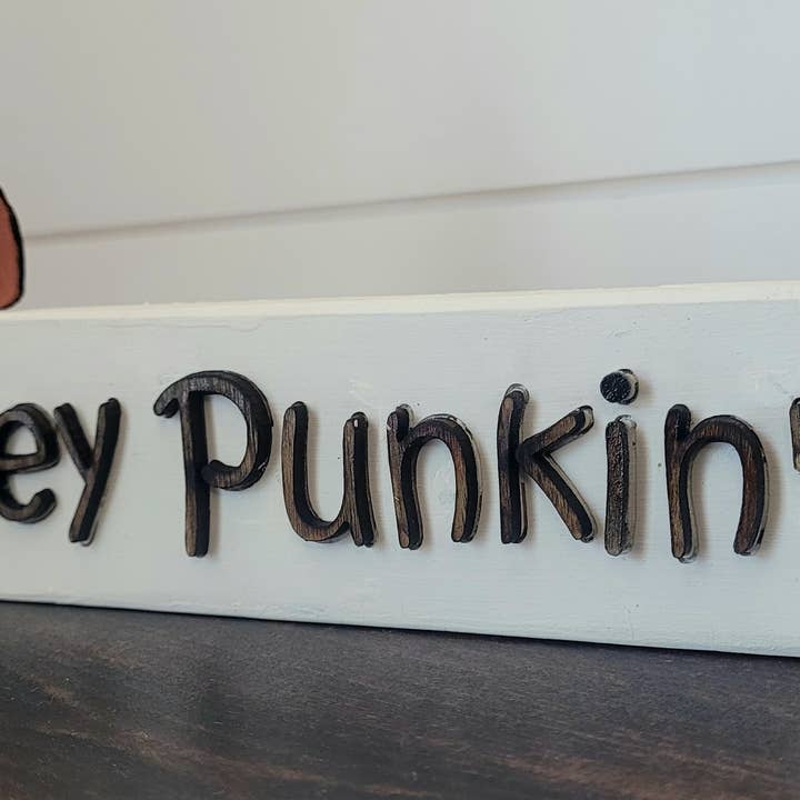 The Country Roost - Venta al por mayor Letreros - Cartel de niñera grueso con la inscripción «Hey Punkin'»4