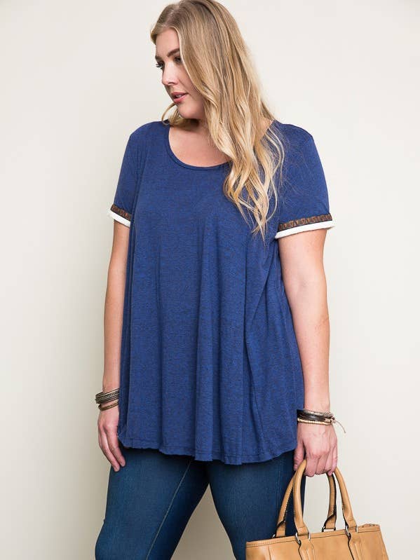 ...SI-1342 PLUS SIZE Embroidered Swing Tunic - for wholesale by 42POPS