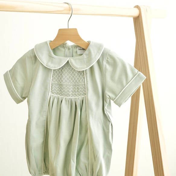 Sage hand-smocked boy bubble and other Purchase Wholesale sage and co. Free Returns & Net 60 Terms on Faire trending on Faire.