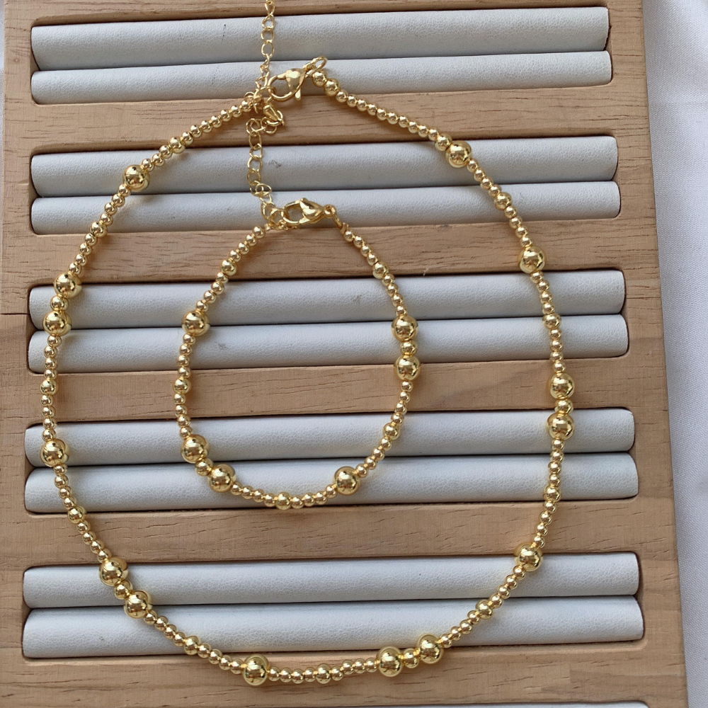 Deep South Originals Inc. - Wholesale Beaded/Pearl Necklace - Gold Beaded Necklace ~ Deep South Originals1