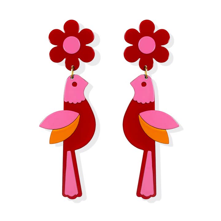 Bird Earrings – Whimsical Statement Jewelry for wholesale by ISUWA Jewelry