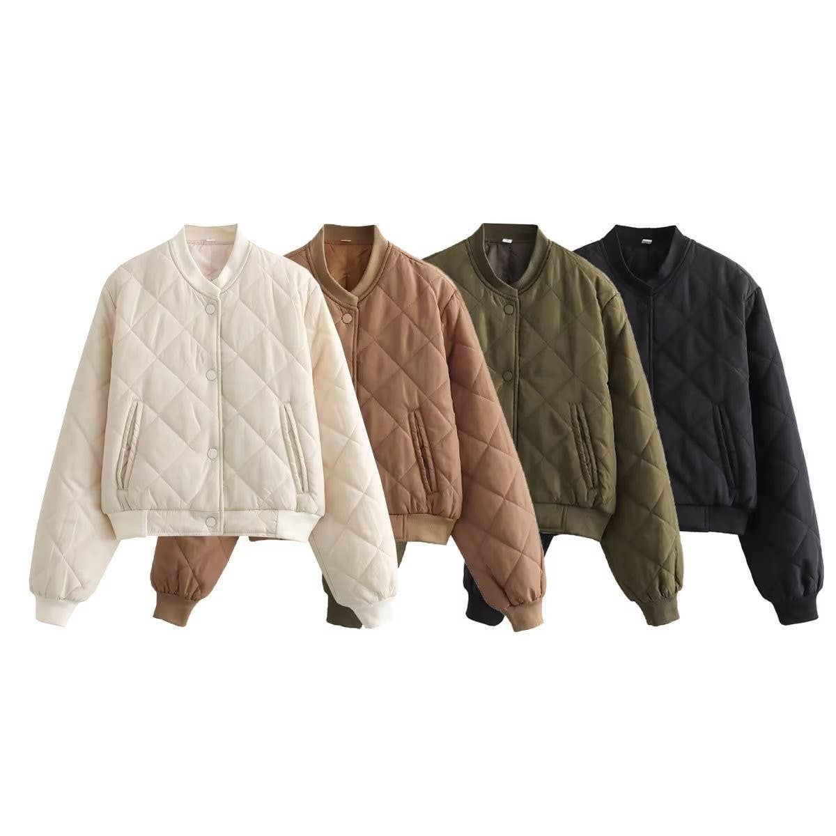 Hope & Sunshine – Kispo - Mulher por atacado – Jaqueta bomber curta casual de algodão12