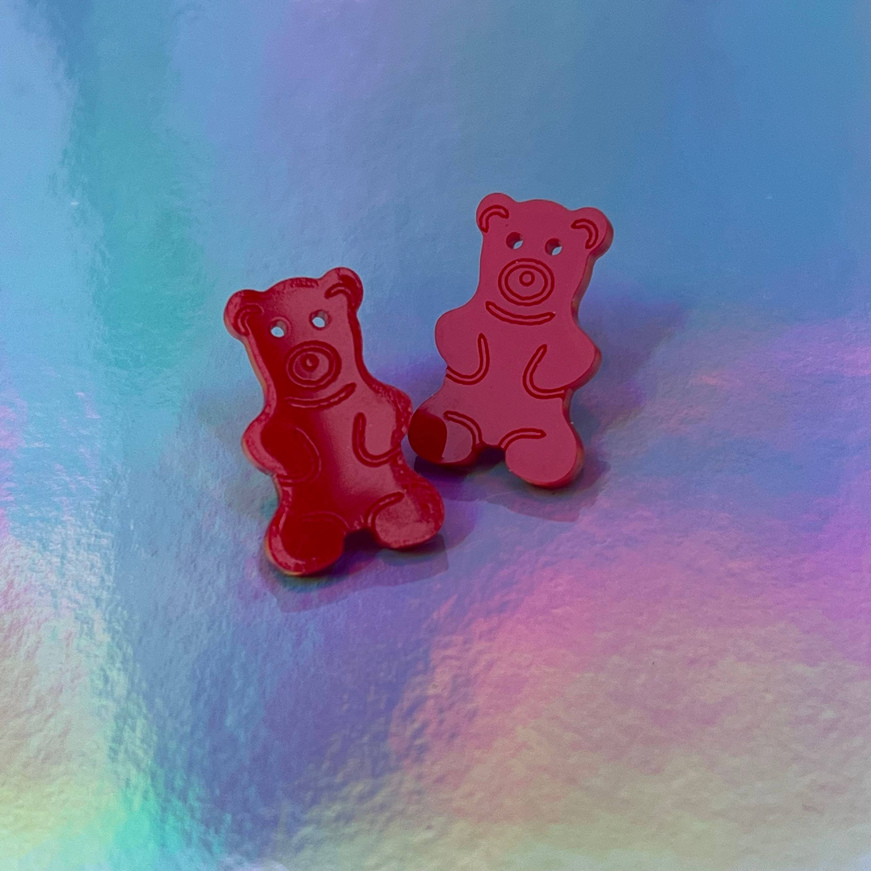BOBBYK - Wholesale Stud/post earrings - Gummy Bear Stud - Red