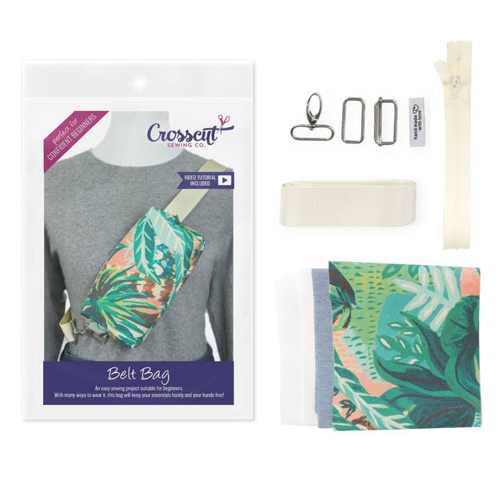 Crosscut Sewing Co. - Wholesale Belt Bag - Women's - Belt Bag Sewing Kit - Supplies, Printed Pattern and Video Tutorial80