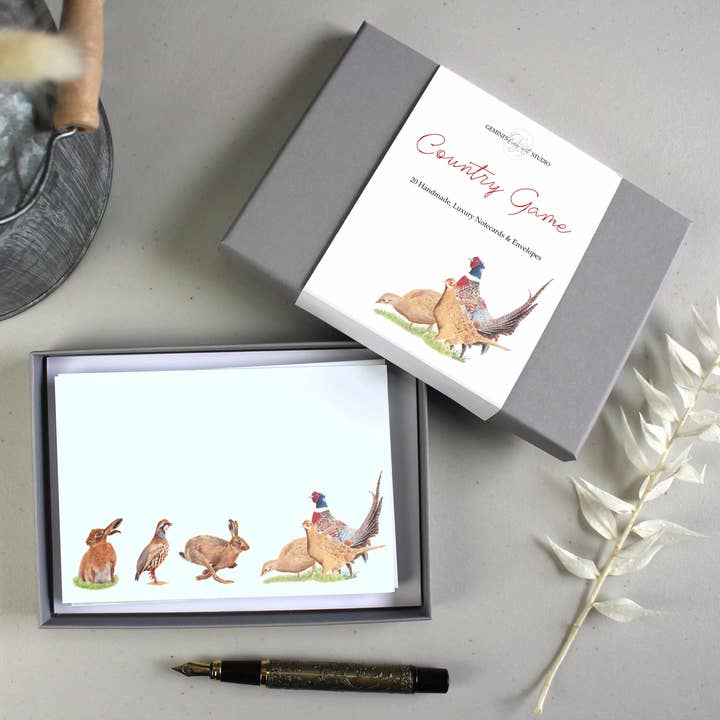 Countryside Game Notecards/Place Cards | Gifts | Stationery for wholesale by Gemini's Fine Art Studio