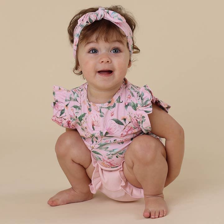 Snuggle Hunny - Wholesale Bodysuit (Non-Footed) - Baby - Pink Wattle Short Sleeve Organic Bodysuit4