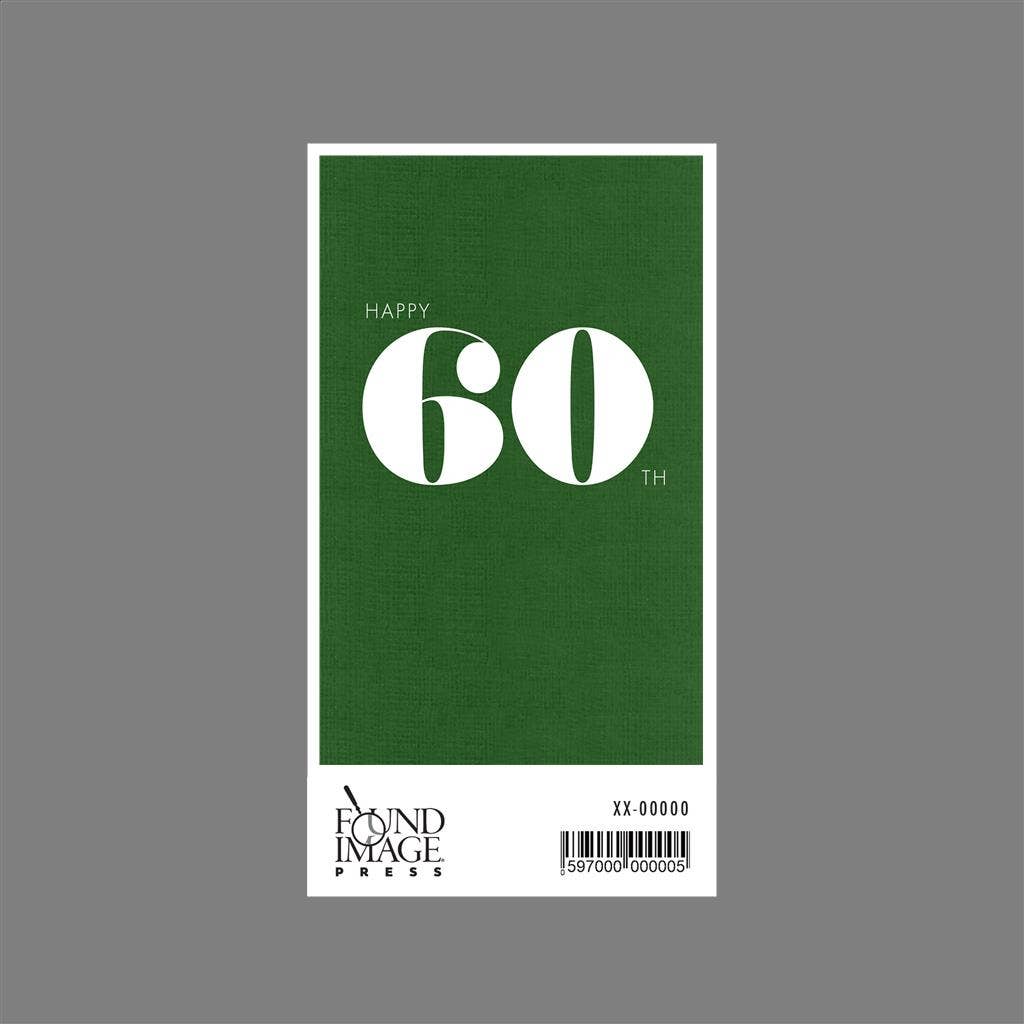 Found Image Press - Wholesale Sticker - Sticker HB-485 Happy 60th1