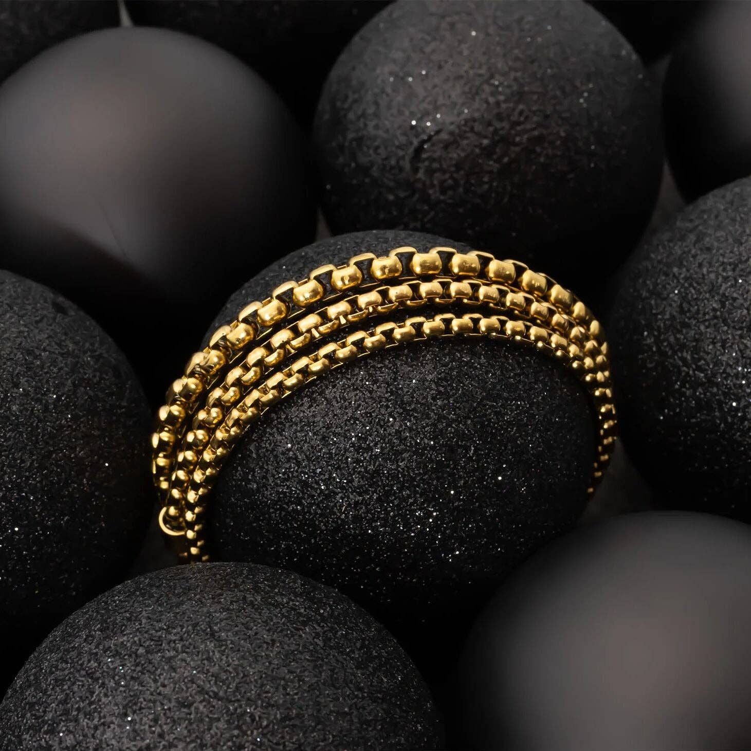 WJW - Wholesale Link & Chain Bracelet - 18K Gold PVD Chain Metal Clasp Men's Bracelet7