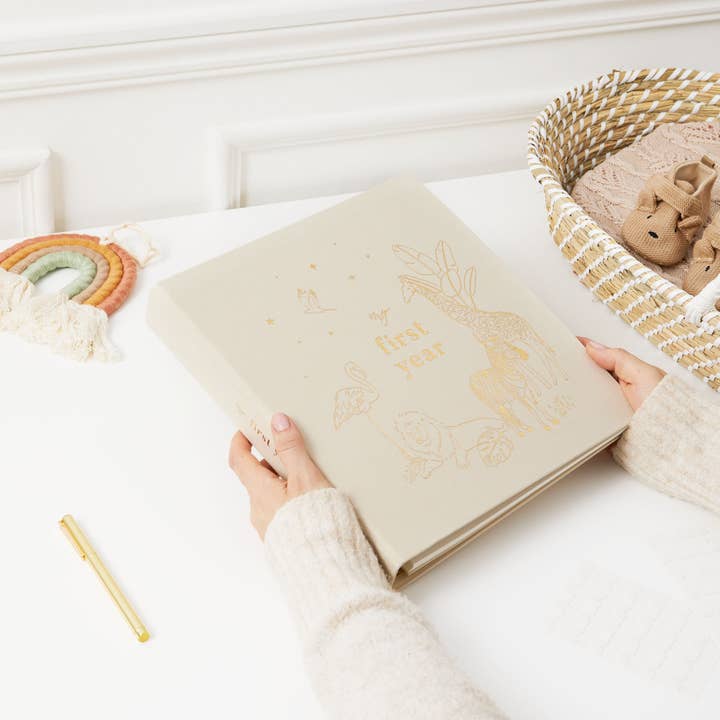 Blush And Gold – wholesale Fotoalbum - Barn och baby – Mitt första år (födelse till 1 år gammal) Safari - Fotoalbum