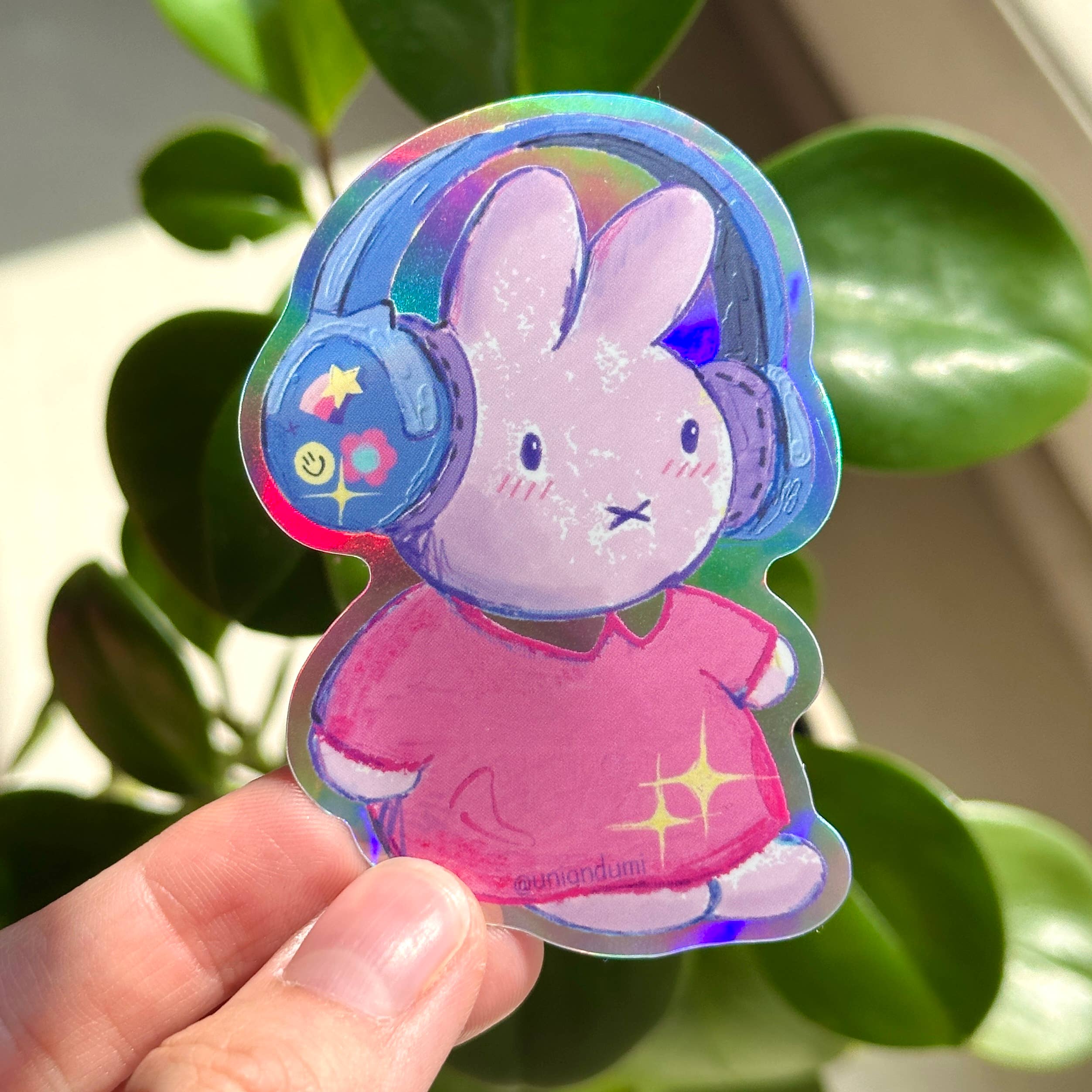 Uni & Umi - Wholesale Sticker - Bunny Headphones Sticker | Y2K Stickers, Cute Stationery