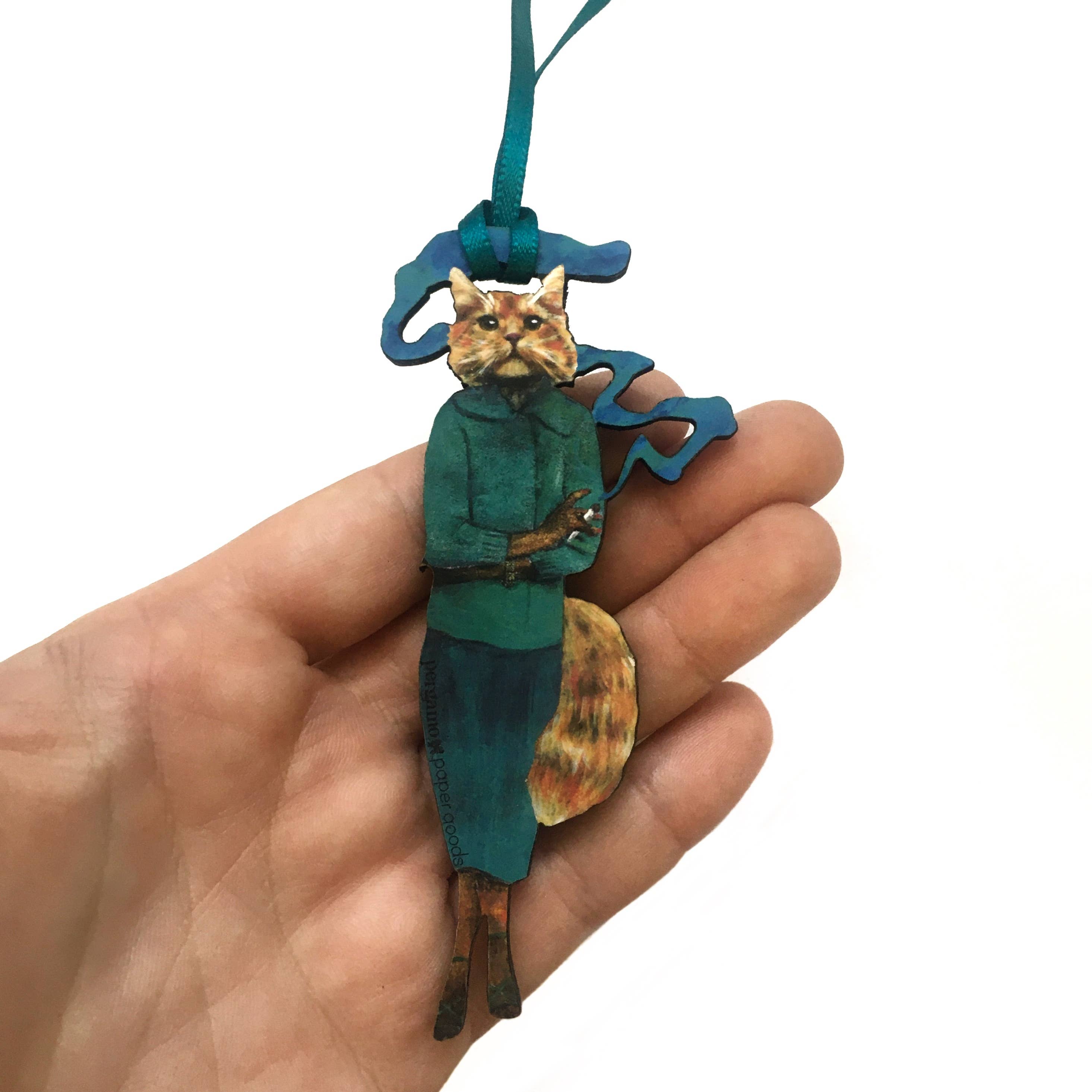 Pergamo Paper Goods - Vendita all'ingrosso Decorazione - Addobbo natalizio animale gatto con cannabis2