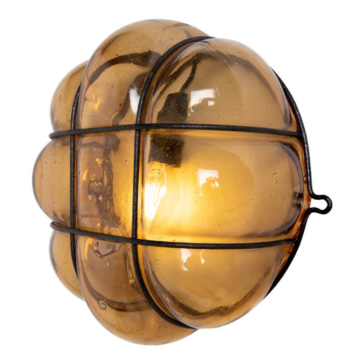 Blown glass wall light Copper-colored Luminous Bucket - H 23 cm L 23 cm for wholesale by Maison Annabi