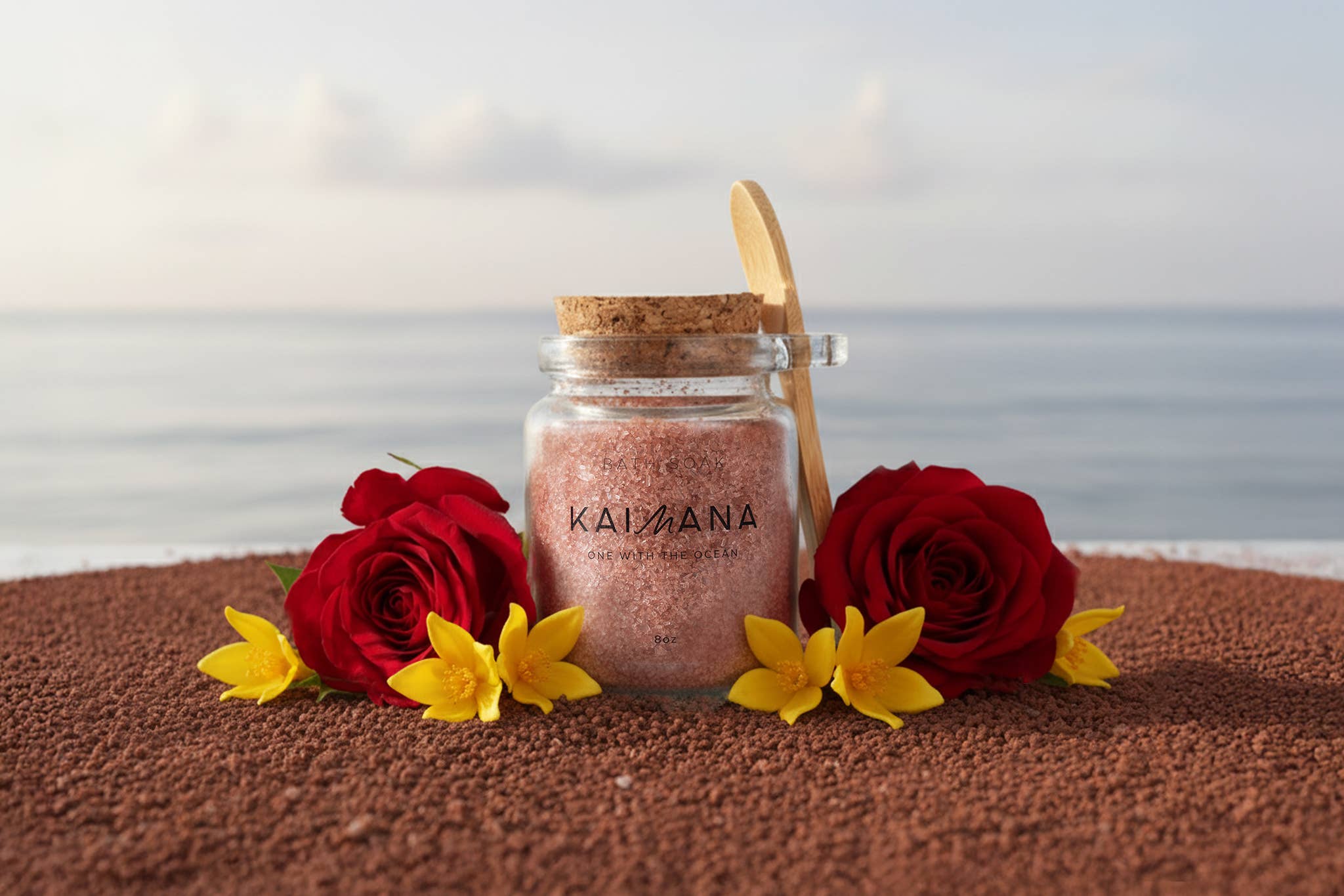 Kaimana - Wholesale Bath Salts - Amour Bath Soak – Hawaiian Sea Salt, Rose & Red Alaea Clay2