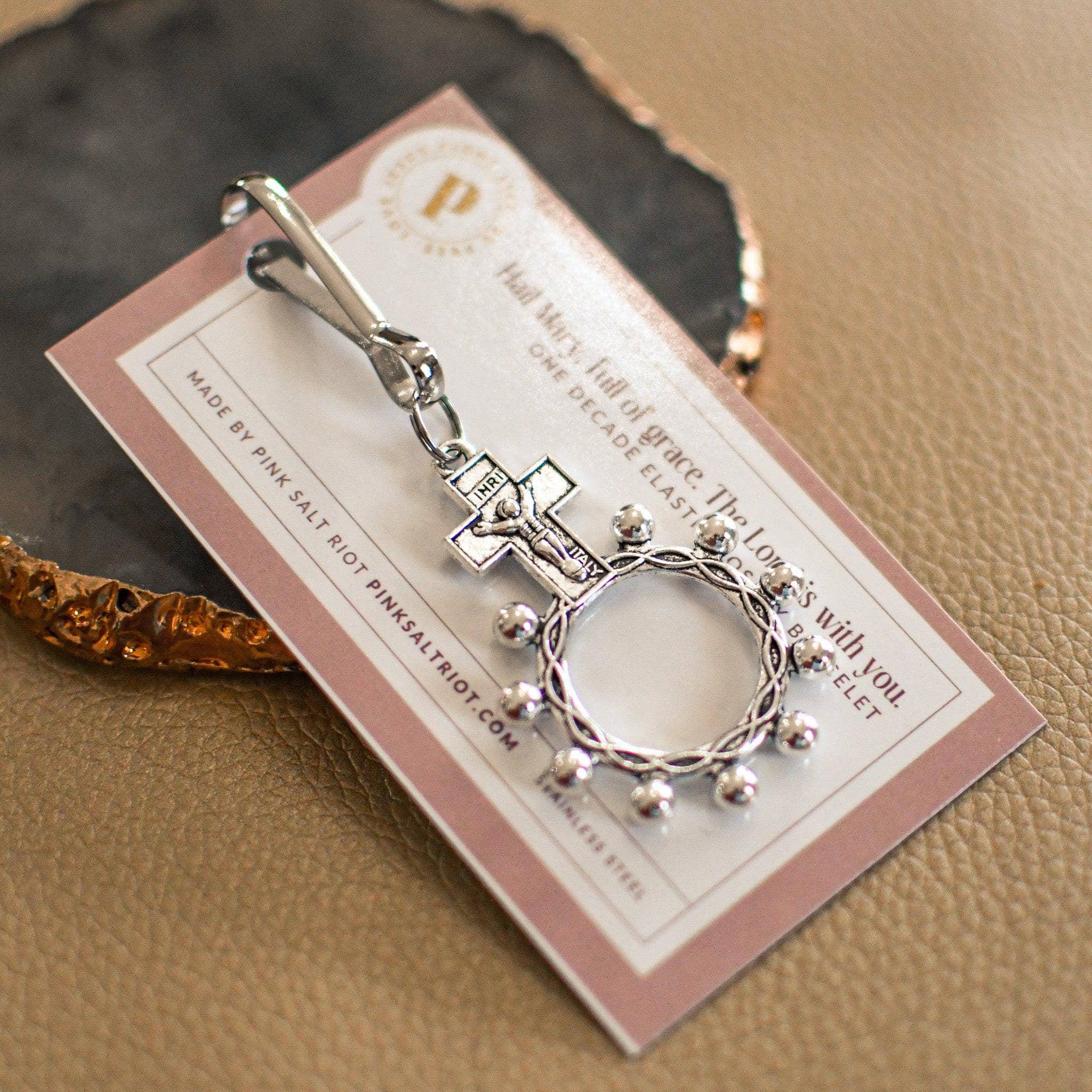 Pink Salt Riot - Vente Porte-clés – femme - Tige zippée Finger Rosary1