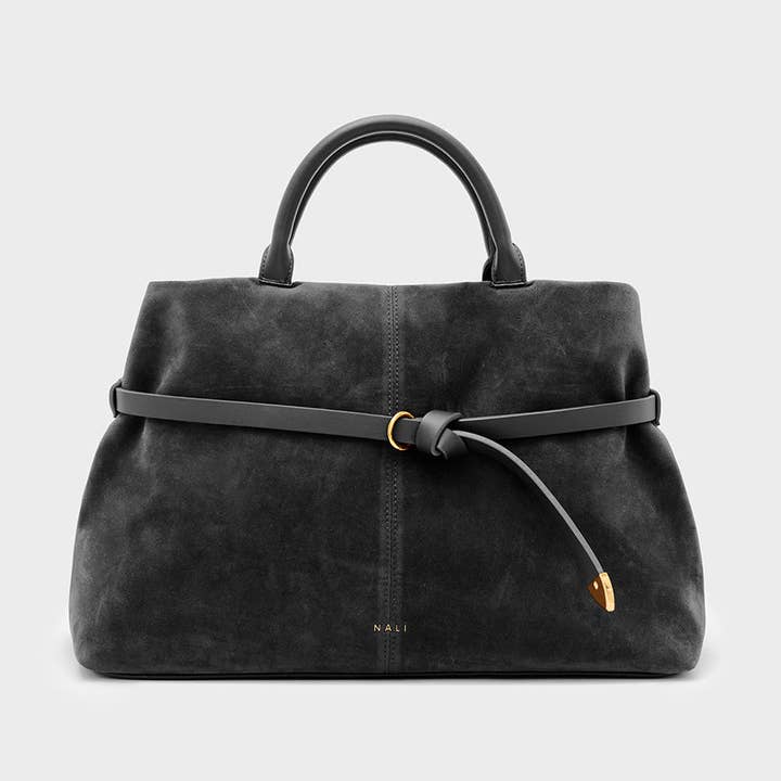 NALI' - Wholesale Top Handle Bag - Women's - MELISSA HANDBAG + SHOULDER STRAP BLACK - N640