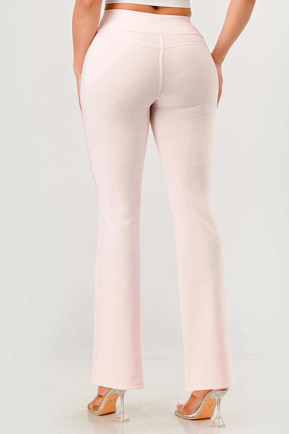 REDFINCH APPAREL INC - Wholesale Pants - Women's - Womens Tummy Control Butt Sculpting Flare Pants With Pockets3