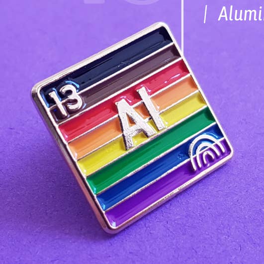 Ally - Aluminum | Enamel Badge for wholesale by Yas Petit Poulet