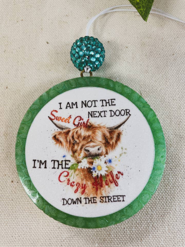 Western | Vache | Désodorisant pour voiture | Désodorisant pour la vente par Woven Knots