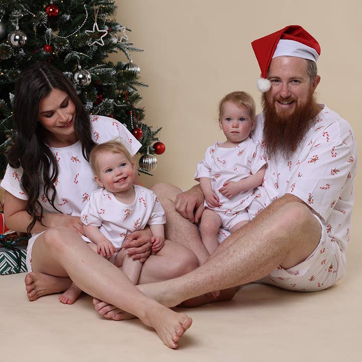 Snuggle Hunny - Wholesale Sleepwear set – men's - Candy Cane Organic Mens PJ Set6