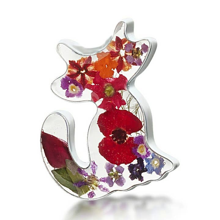 Zilveren Broche - Gemengde Bloemen - Kat. voor wholesale door Shrieking Violet