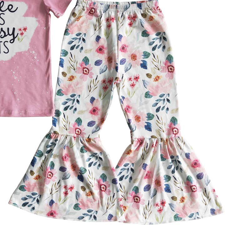 Aier Wholesale - Wholesale Top & Pant Set - Kids - Baby Girls fashion little miss sassy bell pants clothing set