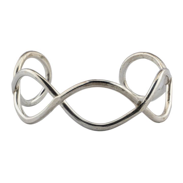 Sølvbølgearmbånd - Håndlavet i Frankrig for engroshandel hos Frankly Lovely Jewellery