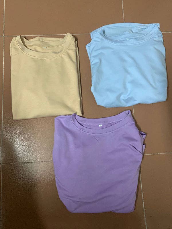 Sheer Trend – Túnica - Mulher por atacado – Camisetas simples de mangas compridas de cor sólida12